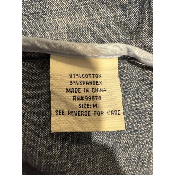 Vintage Y2K Hydraulic Denim Button Blazer Jacket Medium - Picture 7 of 9